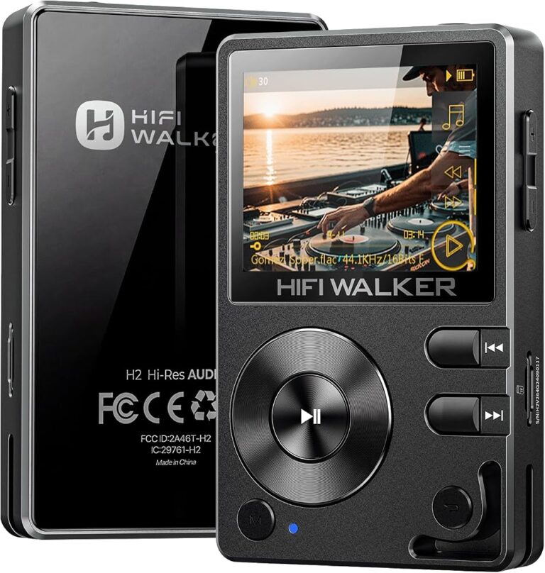 Lettore MP3 Hi-Fi HIFI WALKER H2 nero con schermo da 2 pollici e tasti fisici