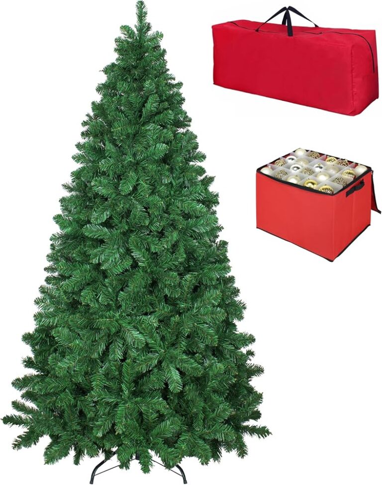 Albero di Natale verde Totò Piccinni NOEL con borsa rossa e scatola porta palline