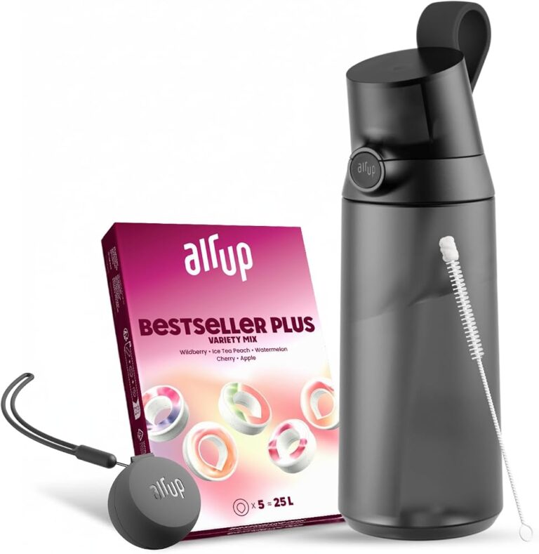 Borraccia air up Click 600 ml nera con custodia, scovolino e confezione di 5 pod