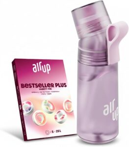 Borraccia air up Twist Pro 600 ml lilla trasparente con confezione di 5 pod Bestseller Plus