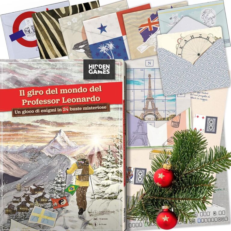 Calendario dell'Avvento Hidden Games Giro del Mondo del Professor Leonardo con le buste degli enigmi
