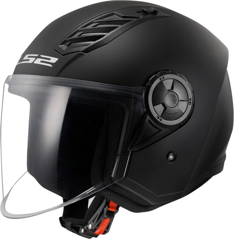 Casco jet LS2 Airflow II nero opaco con visiera lunga