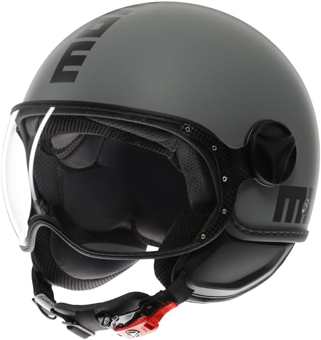 Casco jet Momodesign FGTR Classic grigio opaco con visiera