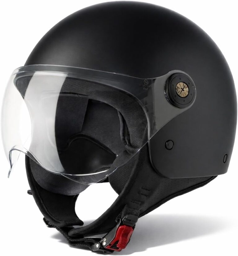 Casco jet VINZ Duoro nero opaco con visiera