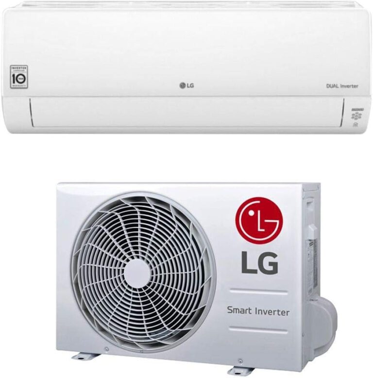 Condizionatore LG Standard Win 12000 BTU: split interno bianco e unità esterna