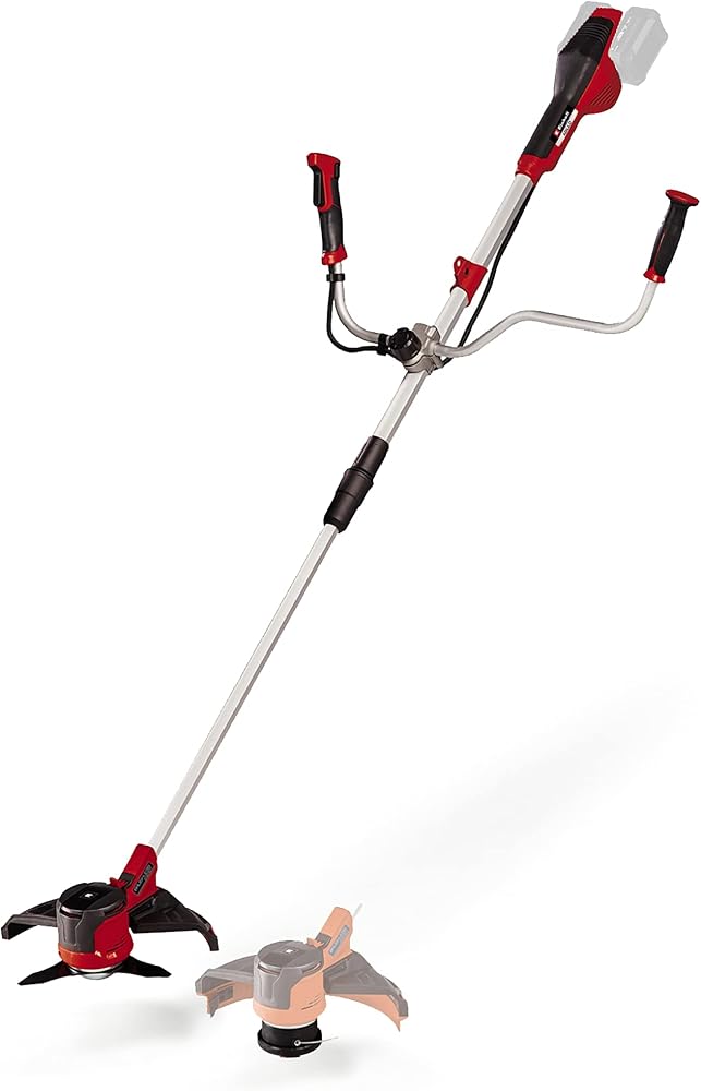 Decespugliatore a batteria Einhell AGILLO 36/255 BL rosso con manubrio e lama a 3 denti