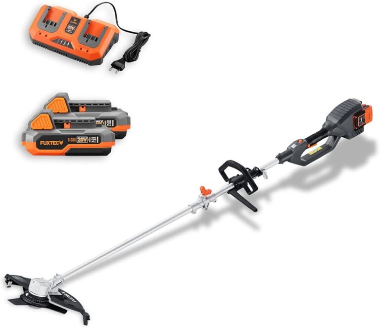 Decespugliatore a batteria FUXTEC FX-E2MSSET con due batterie da 20V e caricabatterie