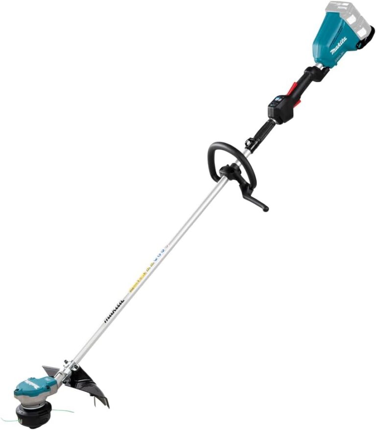 Decespugliatore a batteria Makita DUR368LZ con impugnatura ad anello e testina a filo
