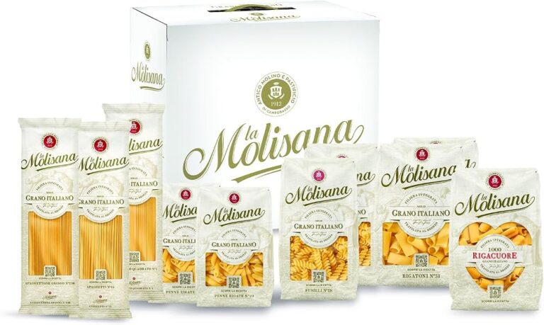 Gift Box Pastamania La Molisana bianca con pacchi di spaghetti, penne, fusilli e rigatoni