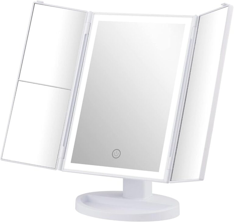 Specchio trucco GRIFEMA GF1001W bianco a tre ante con luce LED