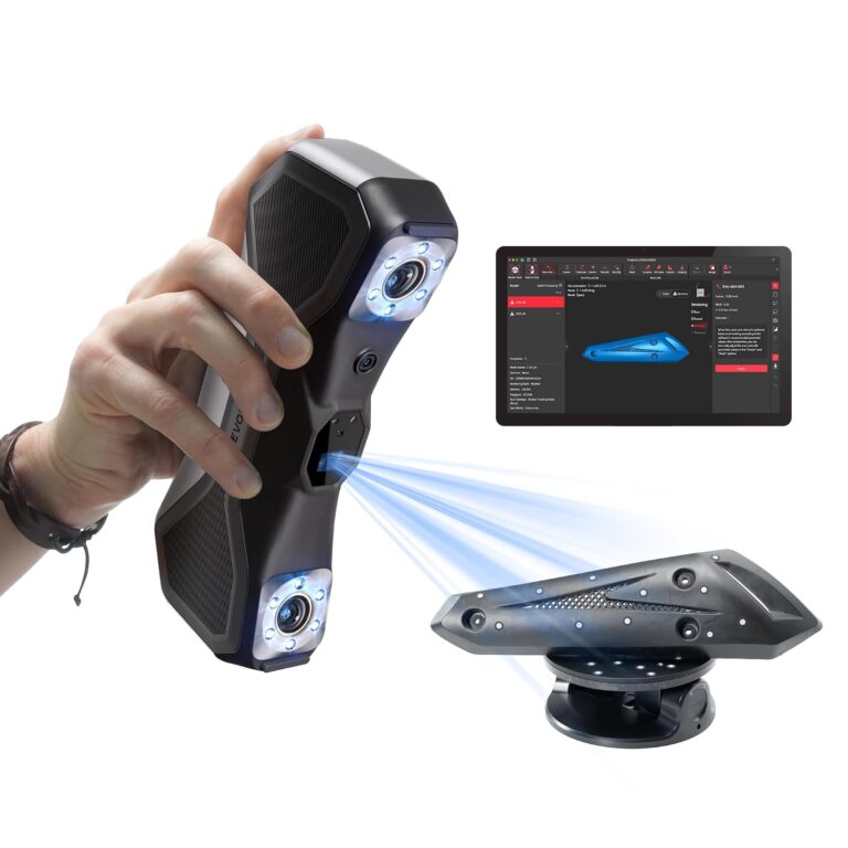 Scanner 3D laser blu Revopoint MetroX Pro con piatto girevole