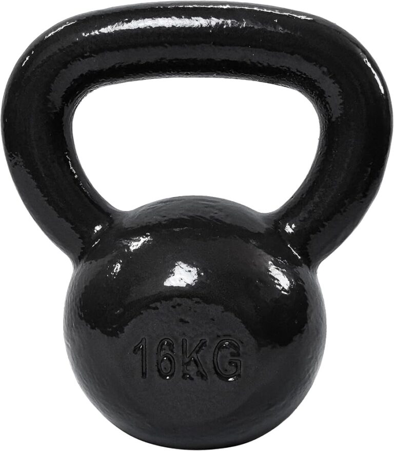 Kettlebell in ghisa Amazon Basics con impugnatura larga testurizzata
