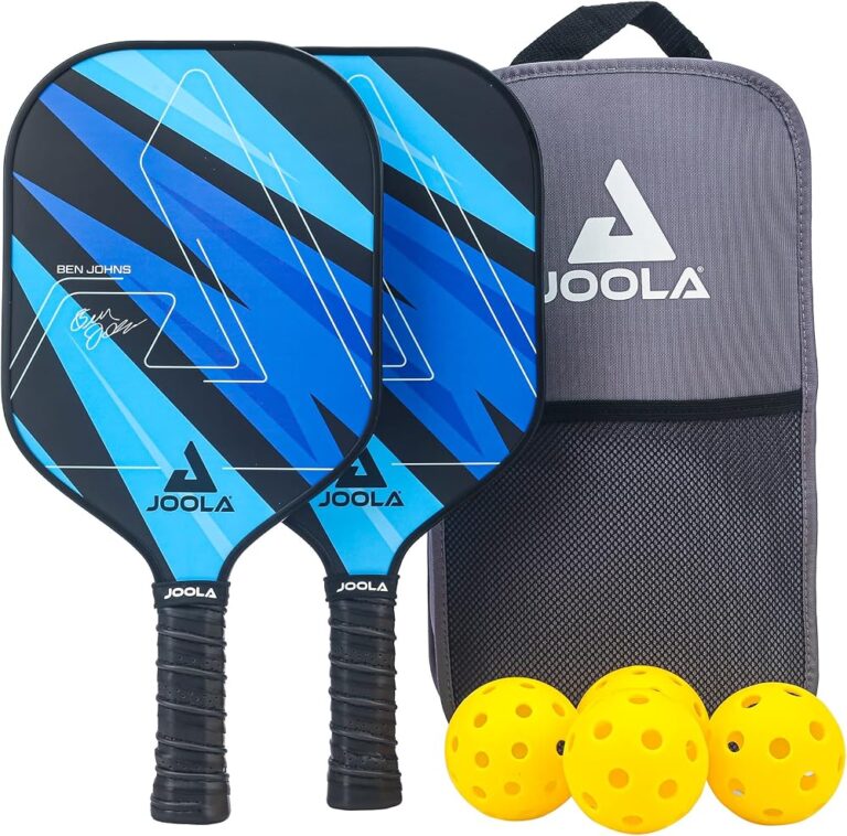 Set da pickleball JOOLA Blue Lightning con 2 racchette, 4 palline e borsa